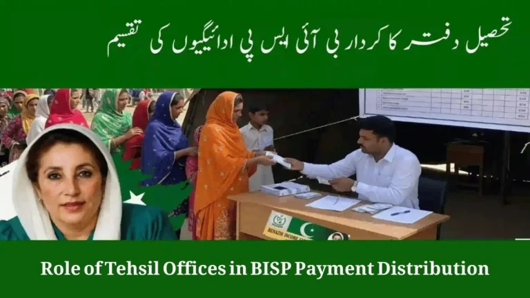 Role of Tehsil Offices in BISP Payment Distribution