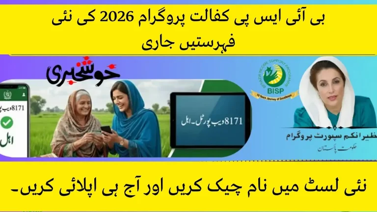 BISP Kafalat New Beneficiaries List 2026
